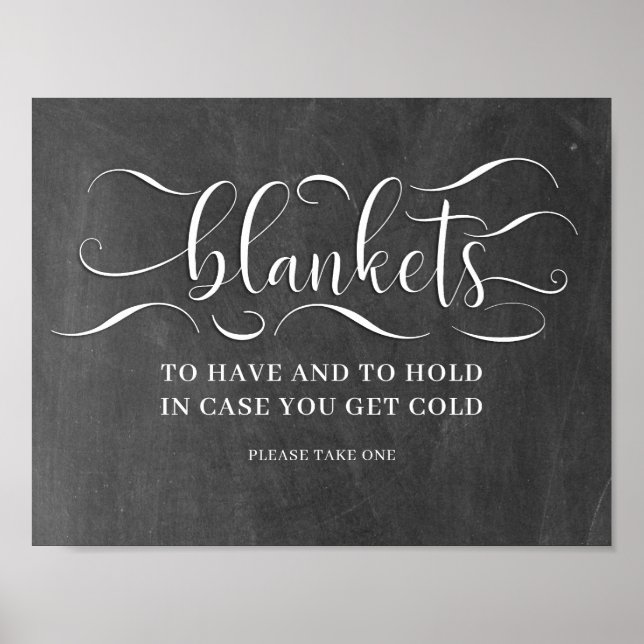 Poster Sinal de Blankets de Casamento (Frente)