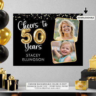 Poster Sinal de boas-vindas a 50 anos de aniversário dois