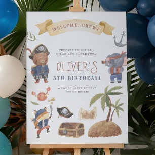 Poster Sinal de boas-vindas à Festa de aniversário de Pir