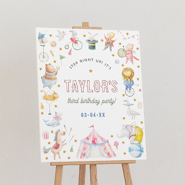 Poster Sinal de boas-vindas à Festa de aniversário do Cir (Criador carregado)