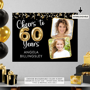 Poster Sinal de boas-vindas ao aniversário de 60 anos