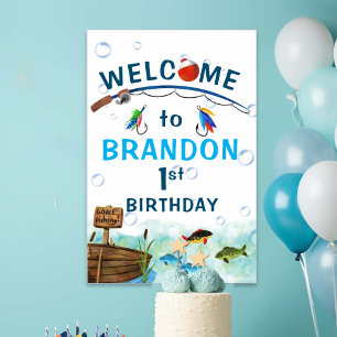 Poster Sinal de boas-vindas ao aniversário do O-fish