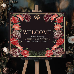 Poster Sinal de Boas-vindas ao Casamento de Jardim Encant