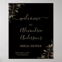 Sinal de Boas-Vindas ao Chá de Noiva Linhas Florai