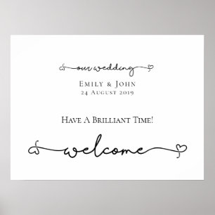 Poster Sinal de Boas-Vindas ao Coração Sinal de Traços