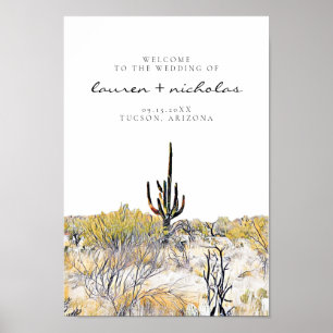 Poster Sinal de Boas-vindas ao Deserto da arizona