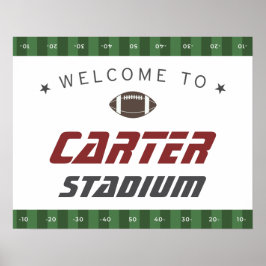 Poster Sinal de boas-vindas ao Marinho de futebol america