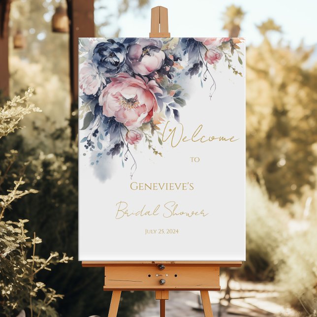 Poster sinal de boas-vindas ao marinho e chá de panela el (Criador carregado)