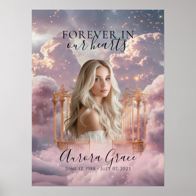 Poster Sinal de Boas-vindas ao Memorial do Heavenly Gates (Frente)