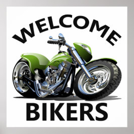 Pôster Sinal de boas-vindas Bikers