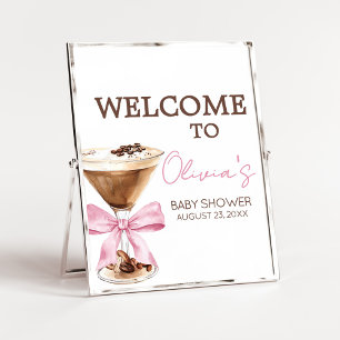 Poster Sinal de Boas-Vindas Blue Bow Espresso Martini Bab