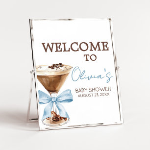 Poster Sinal de Boas-Vindas Blue Bow Espresso Martini Bab