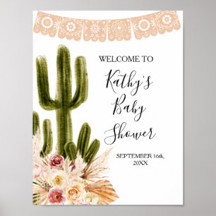 Poster Sinal de Boas-Vindas Boho Fiesta Taco 'bout Love