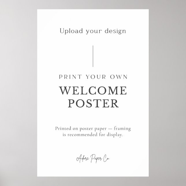 Poster Sinal de boas-vindas: Carregue seu próprio (Frente)