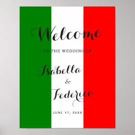 Poster Sinal de boas-vindas | Casamento italiano
