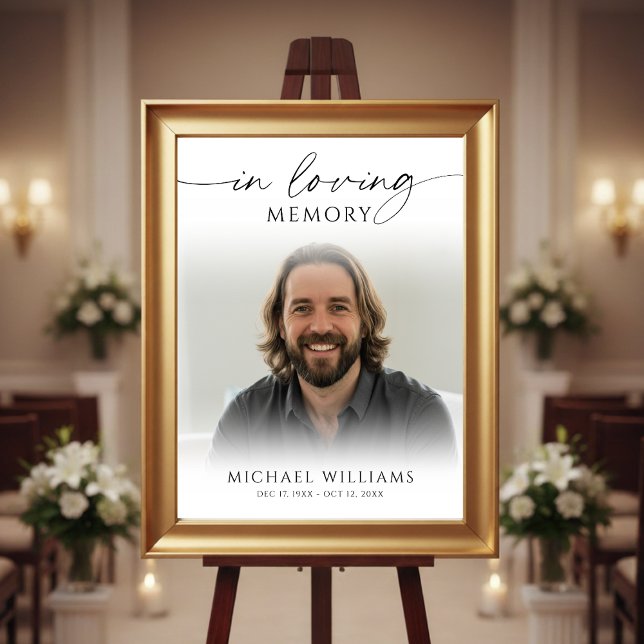 Poster Sinal de Boas-Vindas com Foto de FUNERAL MODERNO E (Criador carregado)
