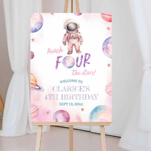 Poster Sinal de boas-vindas da 4ª Menina de Astronauta Mi