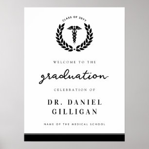 Poster Sinal de Boas-vindas da Escola de Medicina Elegant