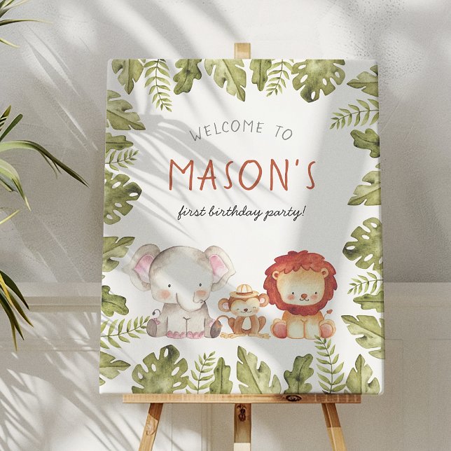 Poster Sinal de boas-vindas da Festa de aniversário Anima (Criador carregado)