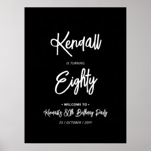 Poster Sinal de boas-vindas da Festa de aniversário Chic 