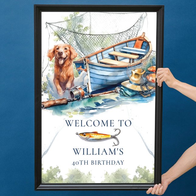 Poster Sinal de boas-vindas da Festa de aniversário de pe (Criador carregado)