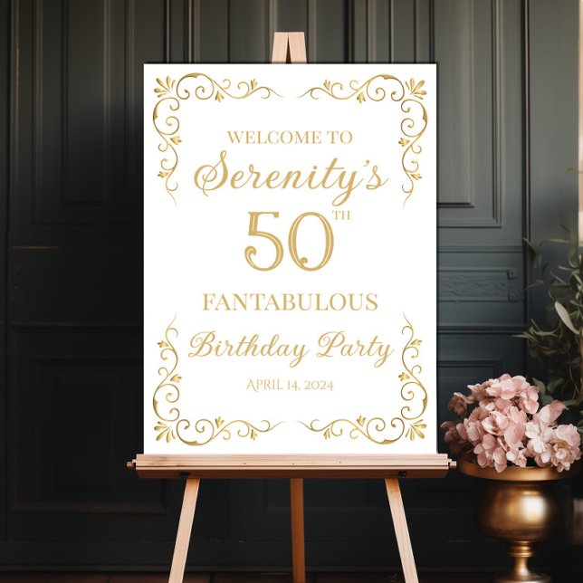 Poster Sinal de boas-vindas da festa de aniversário desig (Criador carregado)