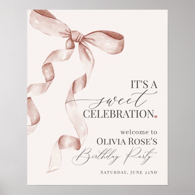 Poster Sinal de boas-vindas da Festa de aniversário do Ar (Frente)