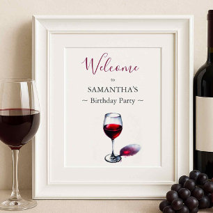 Poster Sinal de boas-vindas da Festa de aniversário do te