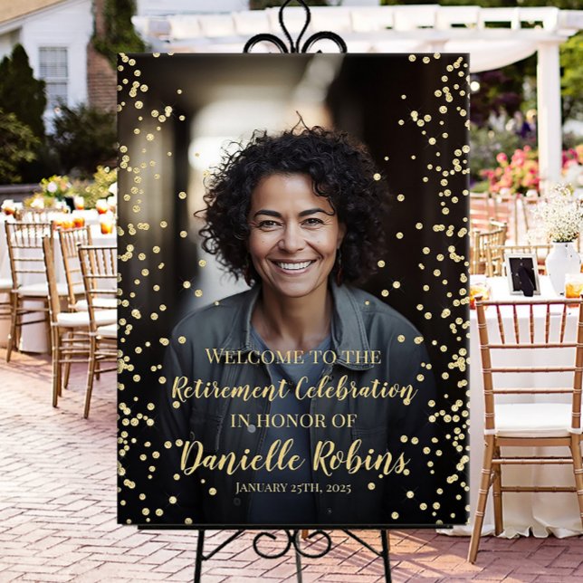 Pôster Sinal de boas-vindas da festa de aposentadoria com (Criador carregado)