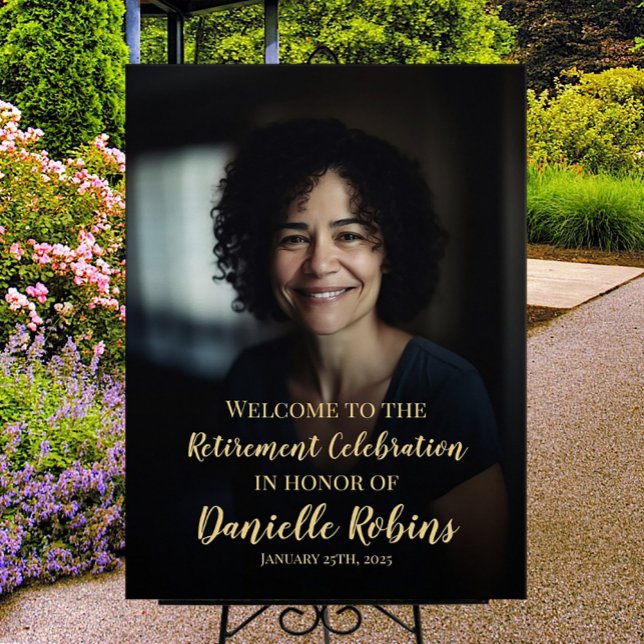 Poster Sinal de boas-vindas da festa de aposentadoria com (Criador carregado)