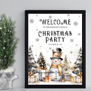 Poster Sinal de boas-vindas da Festa de inverno Festiva