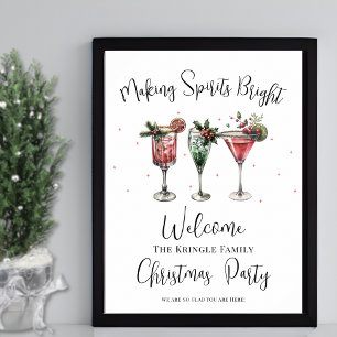 Poster Sinal de Boas-vindas da Festa de Natal Festiva