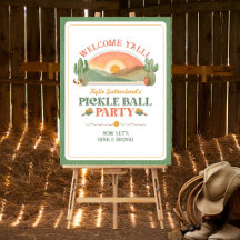 Sinal de Boas-Vindas da Festa de Pickleball Wester