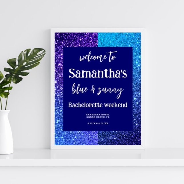 Poster Sinal de boas-vindas da Festa de solteira brilhant (Criador carregado)