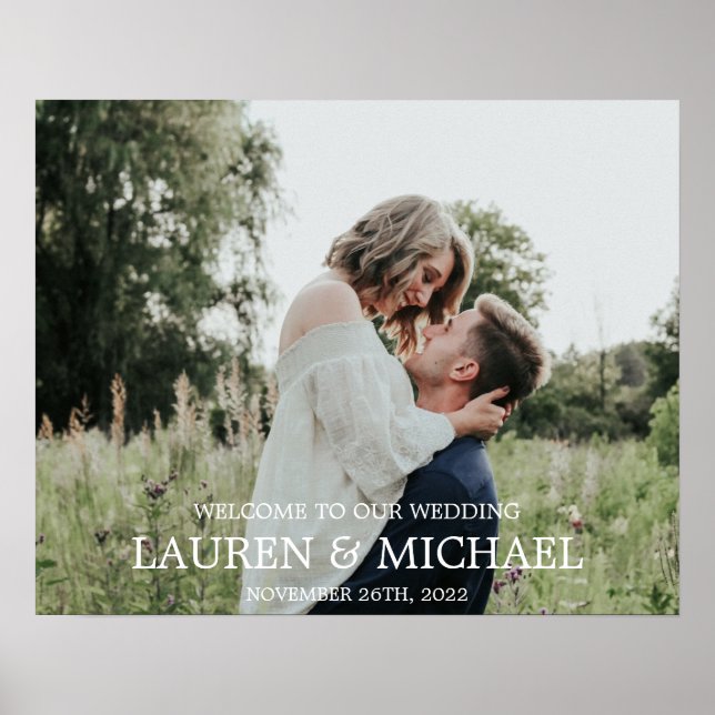 Poster Sinal de boas-vindas da foto (Frente)