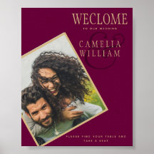 SINAL DE Boas-vindas DA FOTO DO CASAMENTO Dourado 