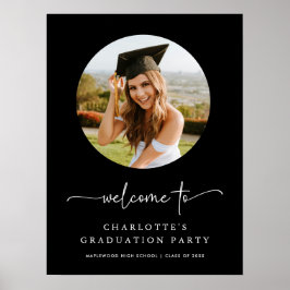 Poster Sinal de Boas-vindas da Graduação de Fotos em Scri