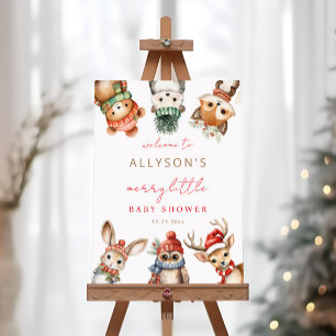 Poster Sinal de boas-vindas da planície chá de fraldas fe