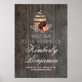 Pôster Sinal de Boas-vindas da Rússia Country Wine Barrel