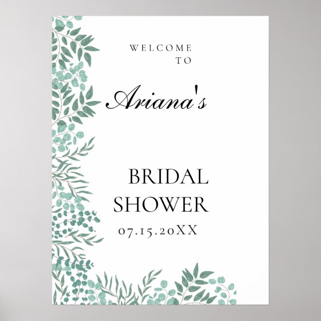 Poster Sinal de Boas-vindas da Rússia Eucalyptus (Frente)