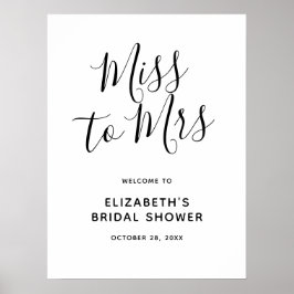 Poster Sinal de boas-vindas da Sra. Chá de panela