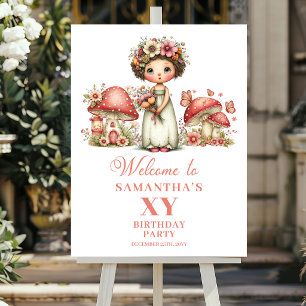 Poster Sinal de Boas-Vindas de 5º Aniversário da Fada Mág