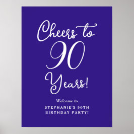 Poster Sinal de Boas-vindas de 90 Anos de Aniversário