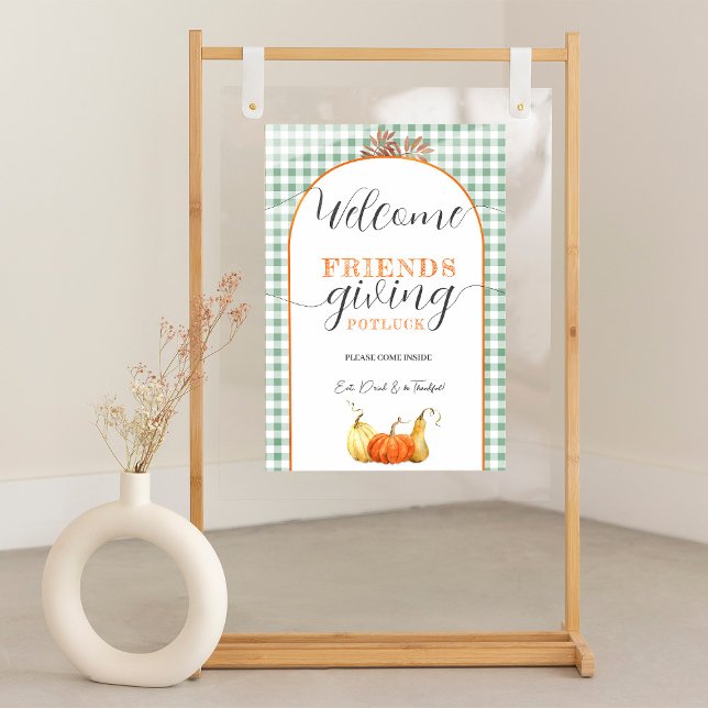 Pôster Sinal de Boas-Vindas de Ação de Graças, Amigos Jan (Criador carregado)