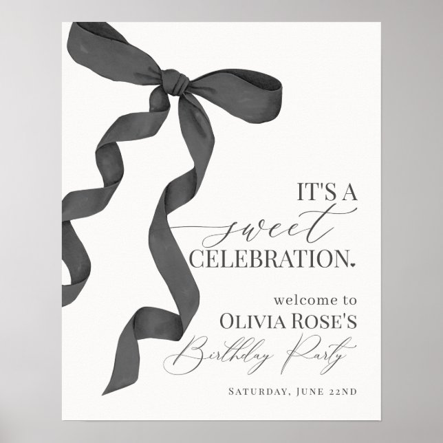 Poster Sinal de boas-vindas de aniversário da Arco Negra (Frente)