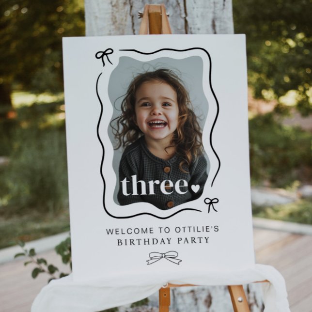 Poster Sinal de boas-vindas de aniversário de 3 anos de b (Criador carregado)