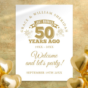 Poster Sinal de Boas-Vindas de Aniversário de 50 Anos de
