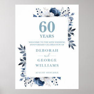 Poster Sinal de Boas-Vindas de Aniversário de 60 Anos de