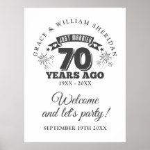 Sinal de Boas-Vindas de Aniversário de 70 Anos de 