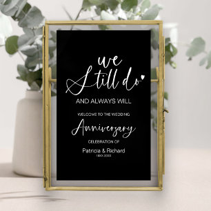 Poster Sinal de Boas-Vindas de Aniversário de Casamento